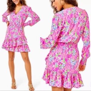 Lilly Pulitzer Christiana Stretch Dress Amethyst Mom's the Word. NWT
